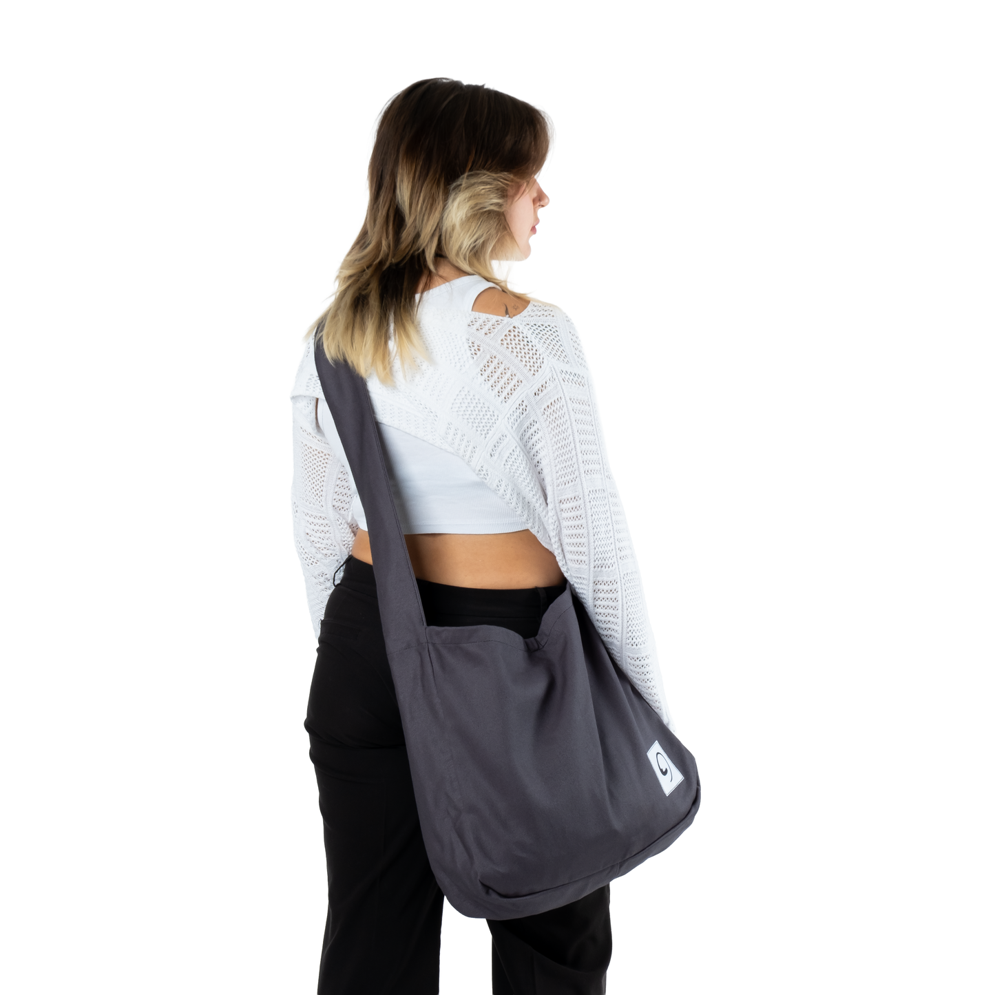 GRAPHITE LIGHTS BAG - Crossbody Tote with Compartments and Pockets