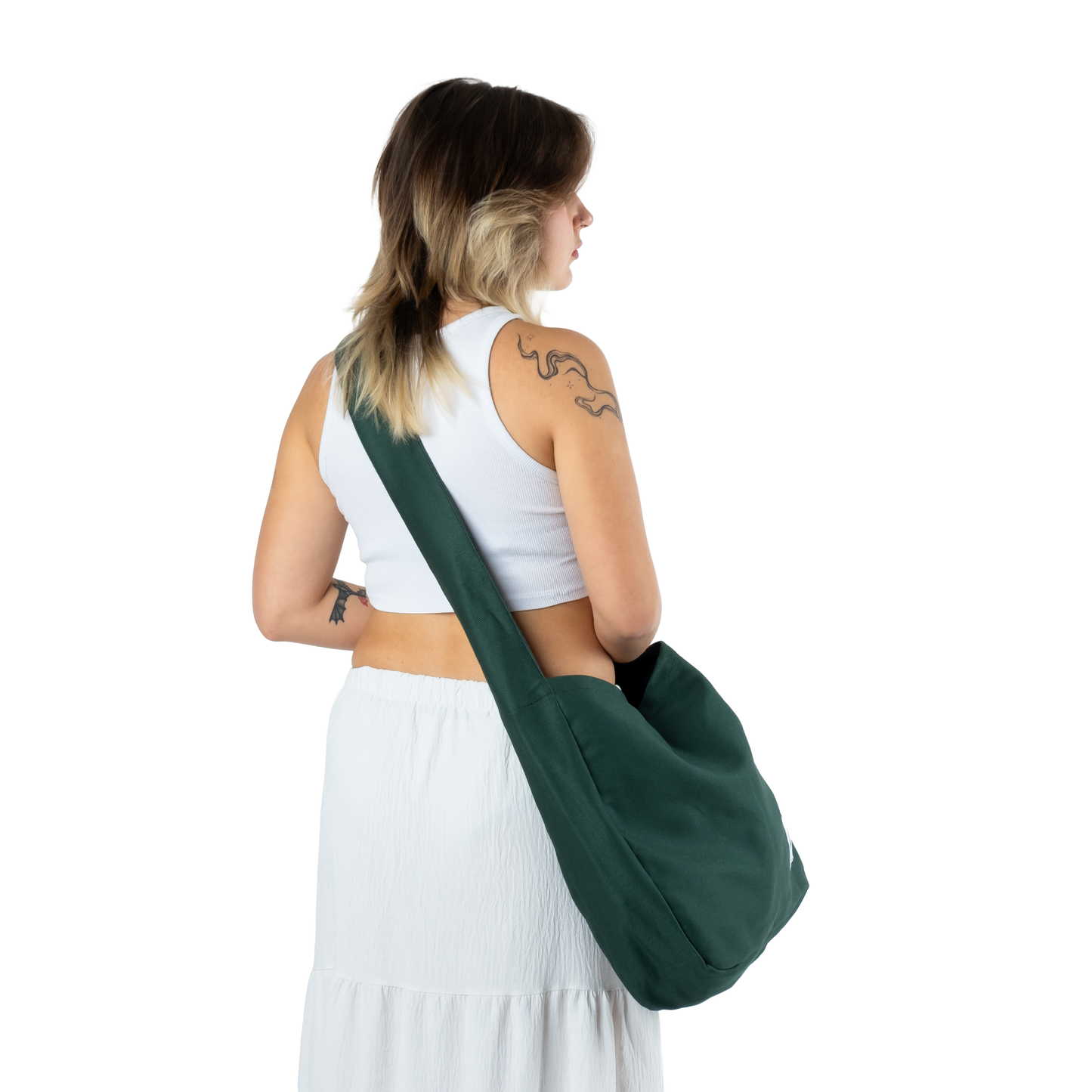 BOTTLE GREEN LIGHTS BAG - Crossbody Tote with Compartments and Pockets