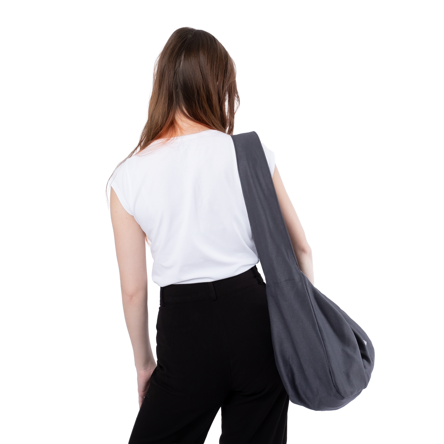 GRAPHITE HOBO BAG - Shoulder Bag with Compartments and Pockets