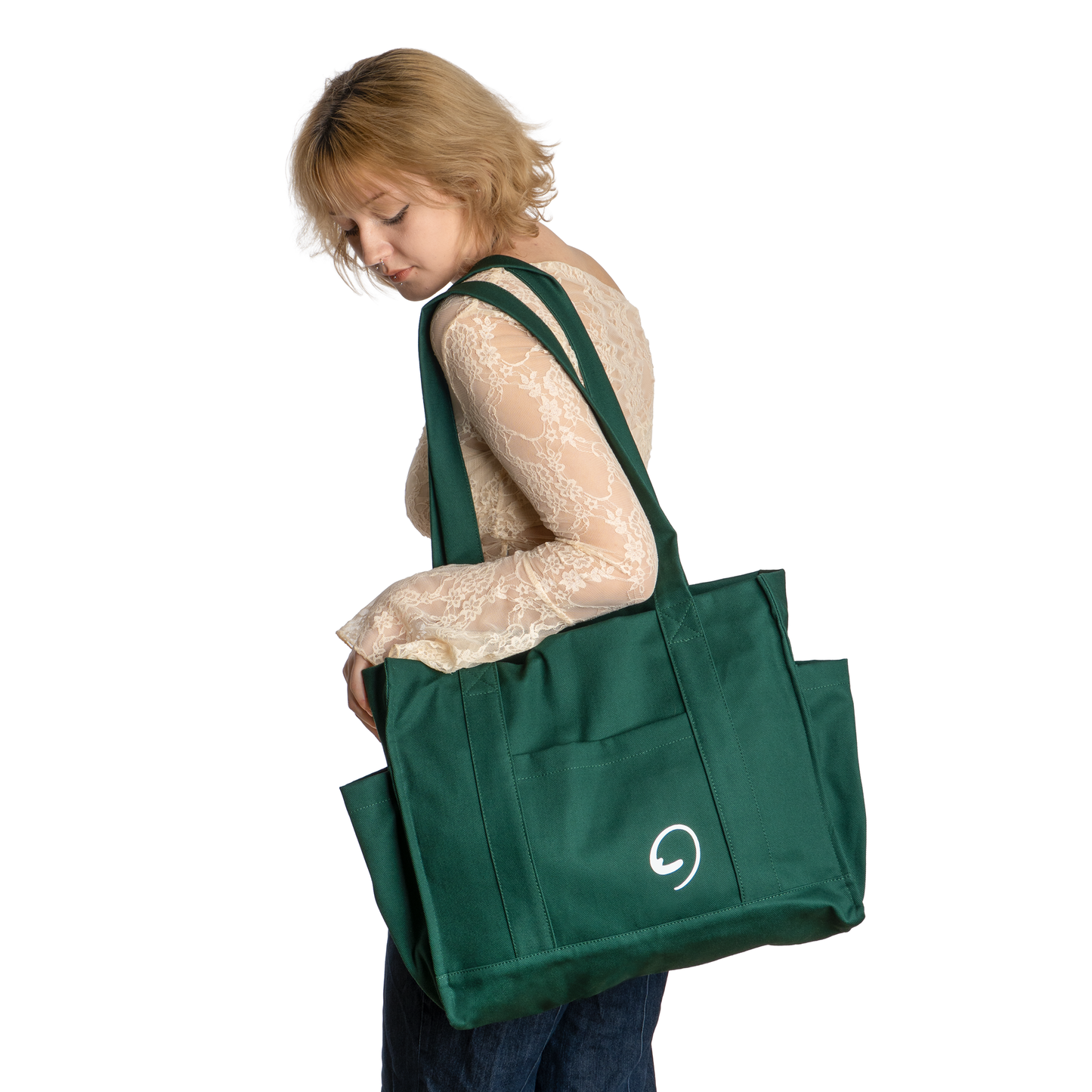 BOTTLE GREEN UNI BAG MAX - Torba na Ramię z Przegródkami i Kieszeniami