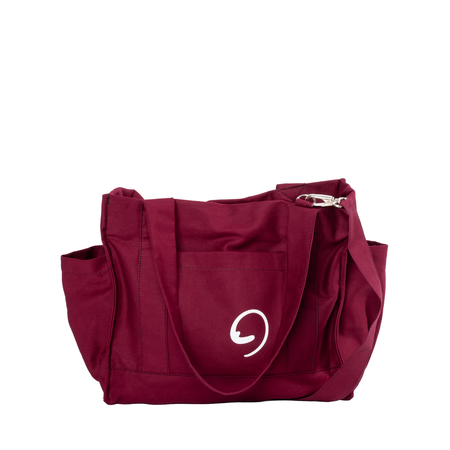 BURGUNDY UNI BAG - Torba na Ramię z Przegródkami i Kieszeniami