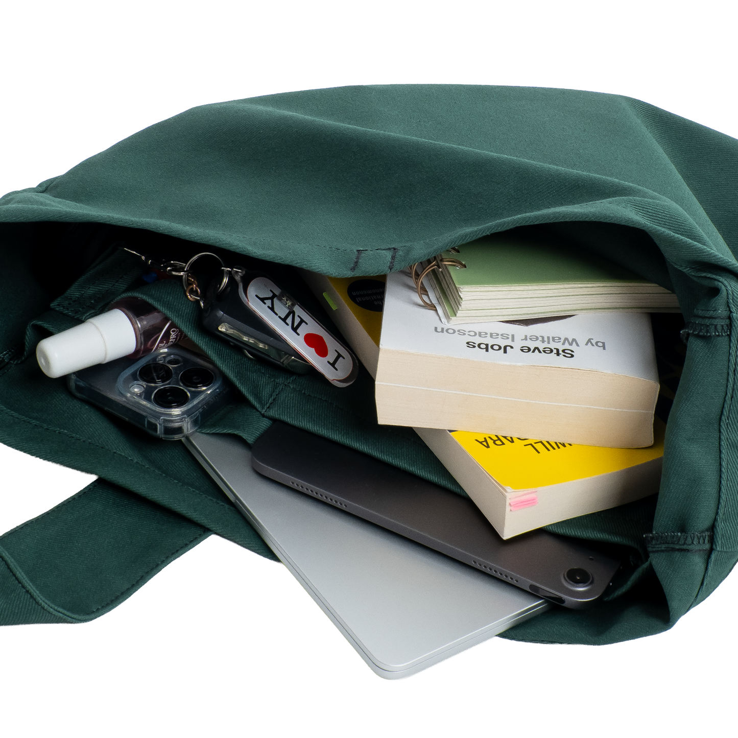 BOTTLE GREEN LIGHTS BAG - Crossbody Tote with Compartments and Pockets
