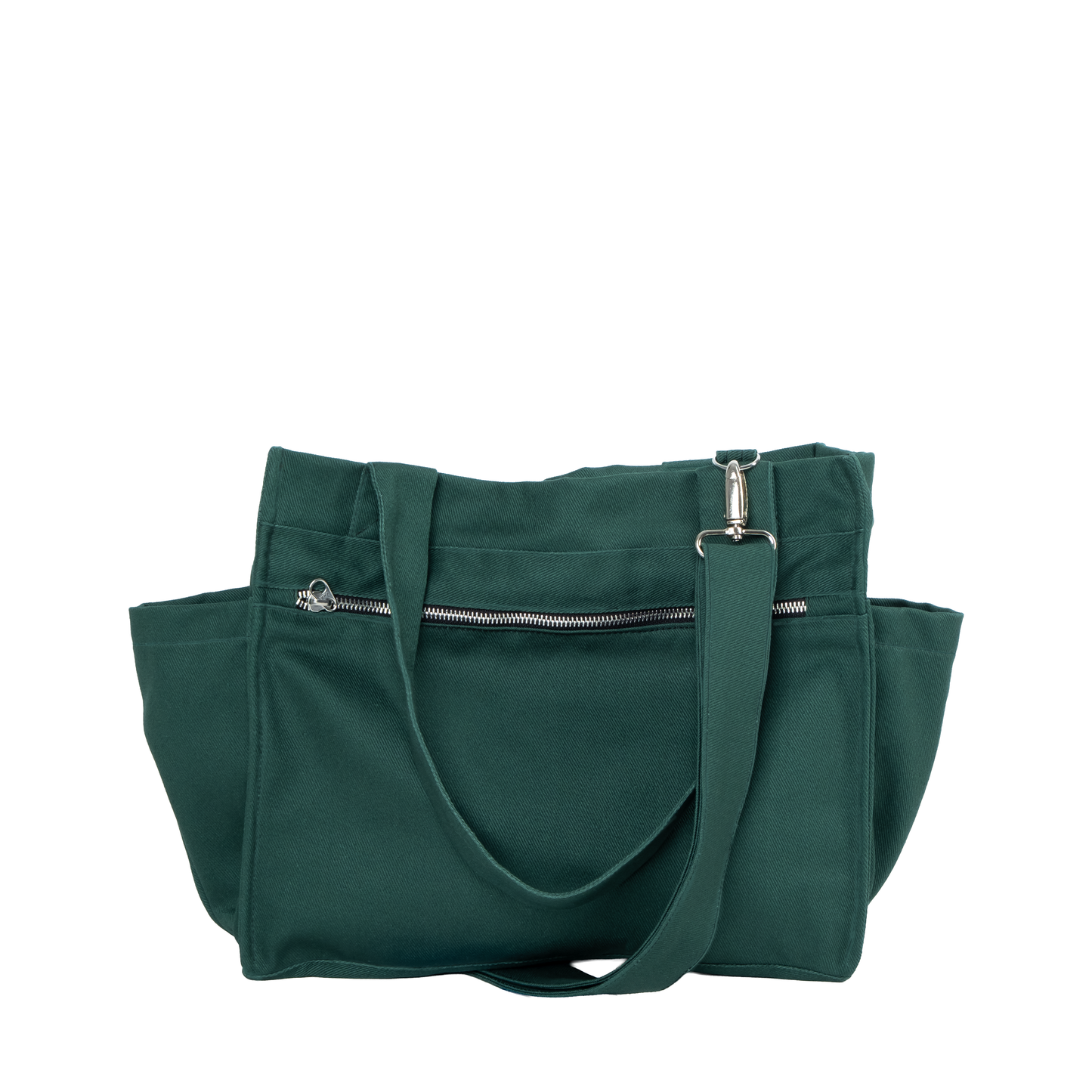 BOTTLE GREEN UNI BAG - Shoulder Bag with Compartments and Pockets