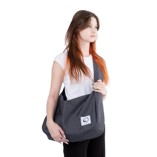 GRAPHITE HOBO BAG - Torba na Ramię z Przegródkami i Kieszeniami