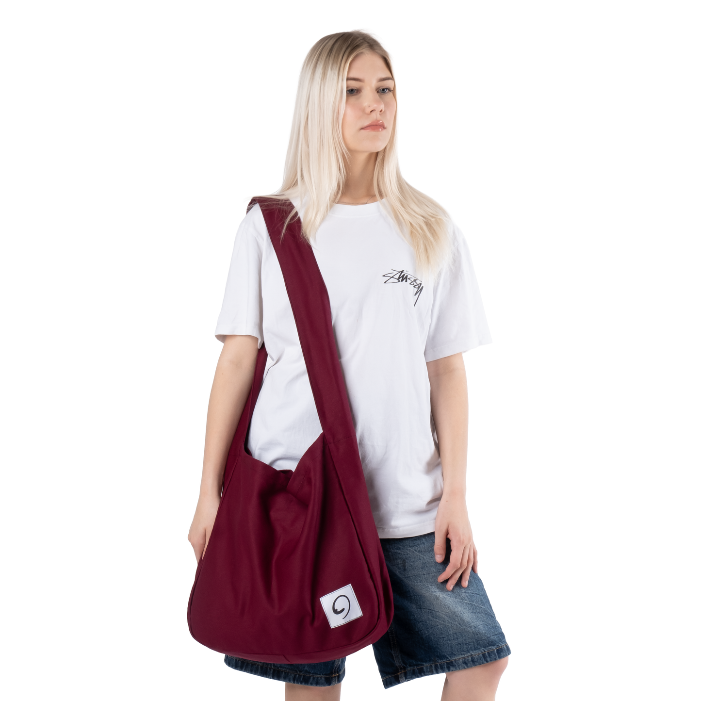 BURGUNDY LIGHTS BAG - Crossbody Tote with Compartments and Pockets