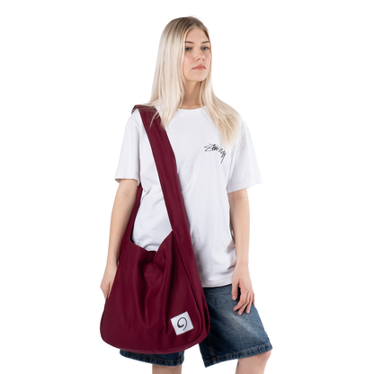 BURGUNDY LIGHTS BAG - Crossbody Tote with Compartments and Pockets