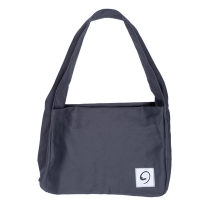 GRAPHITE HOBO BAG - Shoulder Bag with Compartments and Pockets