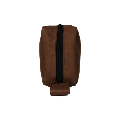 BROWN COSMETIC BAG - Toiletry Bag with Pockets