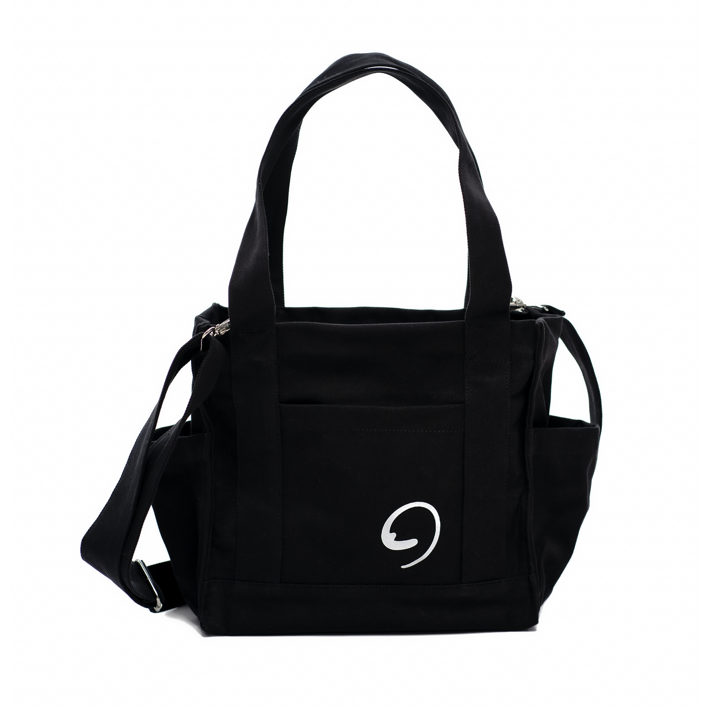 BLACK UNI BAG - Shoulder Bag with Compartments and Pockets