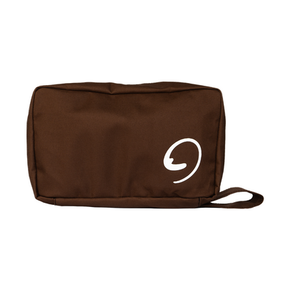 BROWN COSMETIC BAG - Toiletry Bag with Pockets