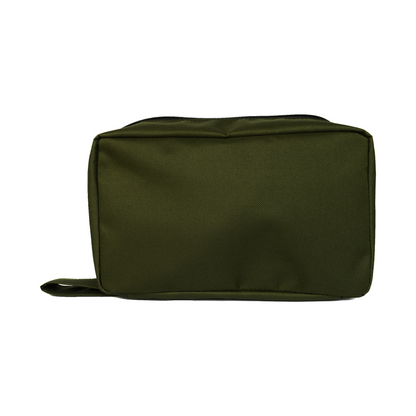 GREEN COSMETIC BAG - Toiletry Bag with Pockets