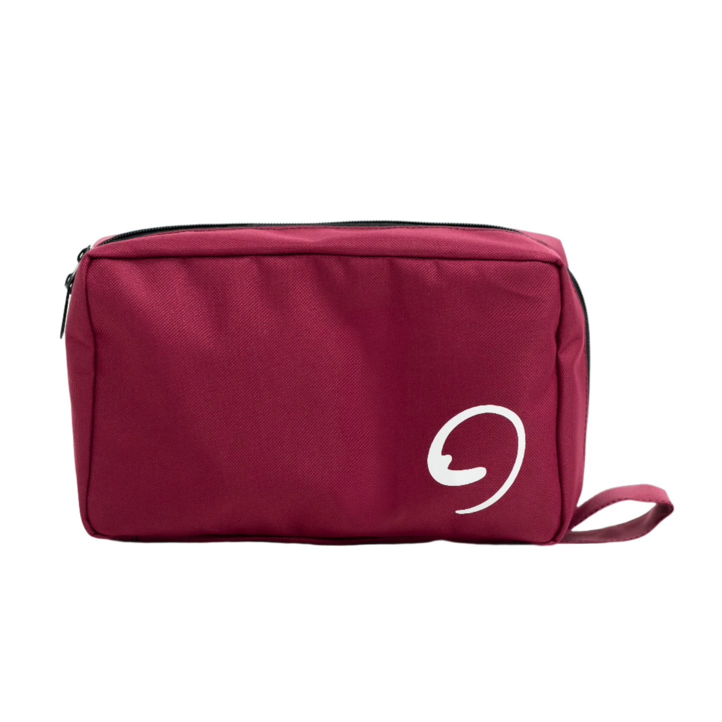 PLUM RED COSMETIC BAG - Toiletry Bag with Pockets