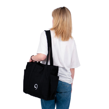 BLACK UNI BAG MAX - Shoulder Bag with Compartments and Pockets