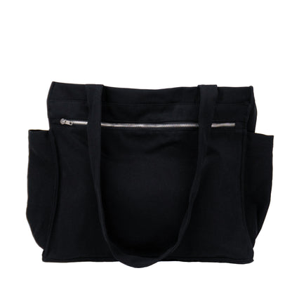 BLACK UNI BAG MAX - Shoulder Bag with Compartments and Pockets