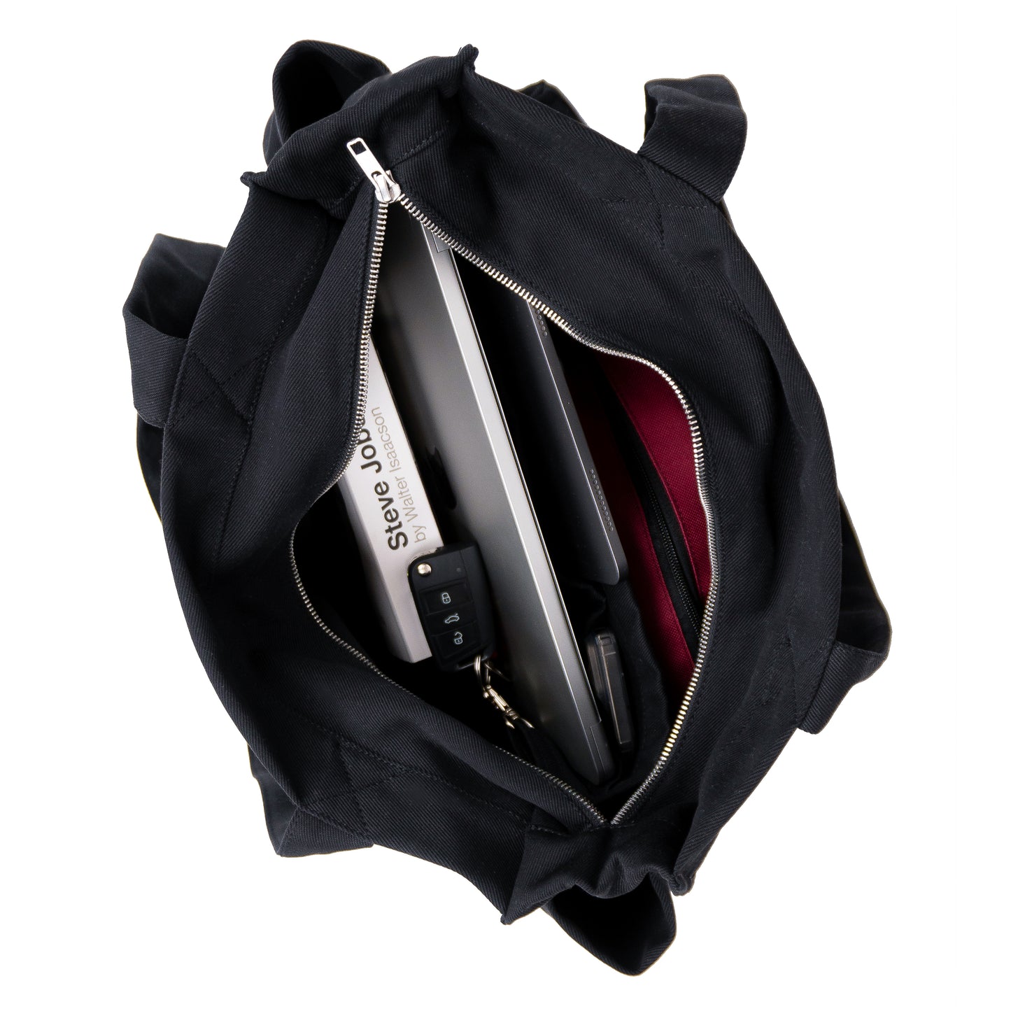 BLACK UNI BAG MAX - Shoulder Bag with Compartments and Pockets