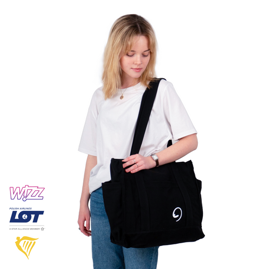 BLACK UNI BAG MAX - Shoulder Bag with Compartments and Pockets