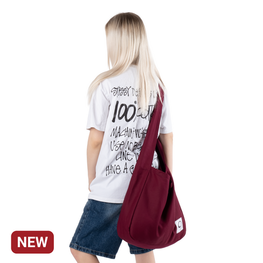 BURGUNDY LIGHTS BAG - Crossbody Tote with Compartments and Pockets