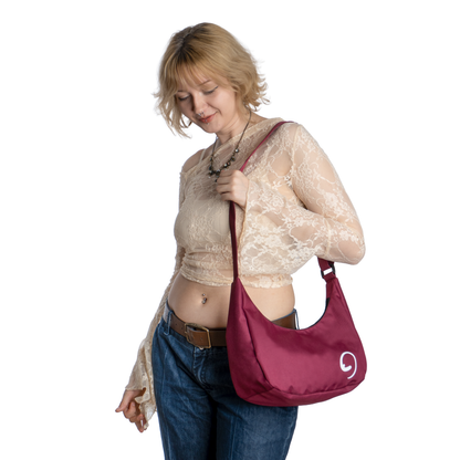BURGUNDY MOON BAG - Funkcjonalna i Regulowana Torba przez Ramię