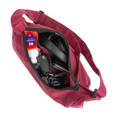 BURGUNDY MOON BAG - Funkcjonalna i Regulowana Torba przez Ramię