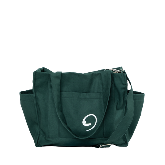 BOTTLE GREEN UNI BAG - Shoulder Bag with Compartments and Pockets